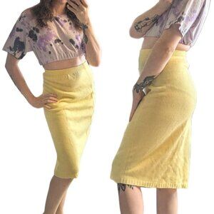 Vintage Knit Knee Length Skirt Size Small